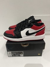 Nike Air Jordan 1 Low Bred Toe GS 553560-612 36 Nuevas Originales