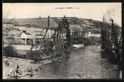 Cpa boën lignon - cpa, boën,