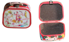 VALIGETTA LEGNO SCATOLA ACCESSORI RIVESTITA CM 18X15 SMALTI TRUCCHI VALIGIA BOX