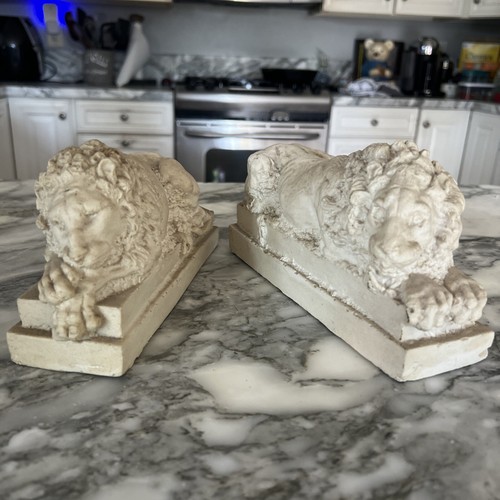 Set scultura leoni dormienti