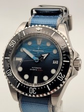 Nuovo orologio subacqueo POSEIDON blu 'Sea Dweller' 20ATM WR SEIKO TMI NH35 automatico. Movt