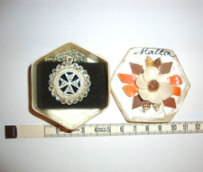 Ciondolo pendente Croce di Malta originale e catenina placcati argento