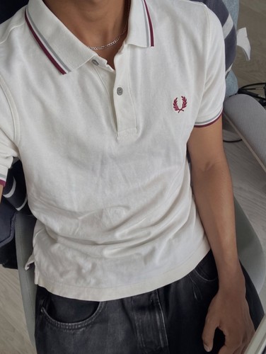 Polo uomo fred - perry, bianca