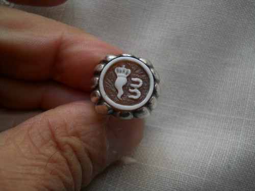 Anello con cammeo - , (