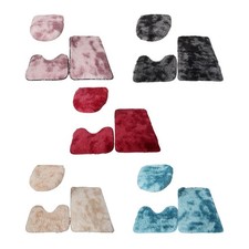 3x tappetini da bagno Set da