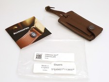 Originale Billingham Luggage Tally in pelle cioccolato ciondolo #523054