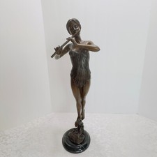 Statua flautista bronzo