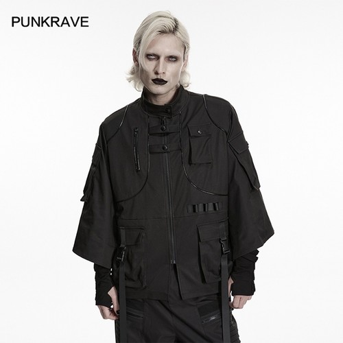 Cappotto uomo punk rave nero - cappotto,