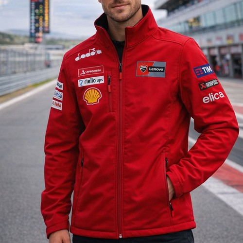 Chaqueta roja moto ducati - moto,