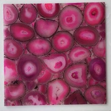 Tavolino in Agata Rosa, Tavolino da Caffè in Pietra, Mobili Arredamento Casa di Lusso, Piano Fine