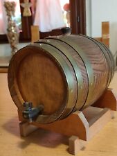 Botticella in legno Rovere,Cerchi ottone,  con base, rubinetto e tappo original