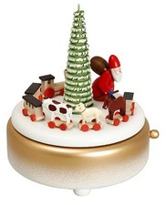 Carillon Babbo Natale Bianco