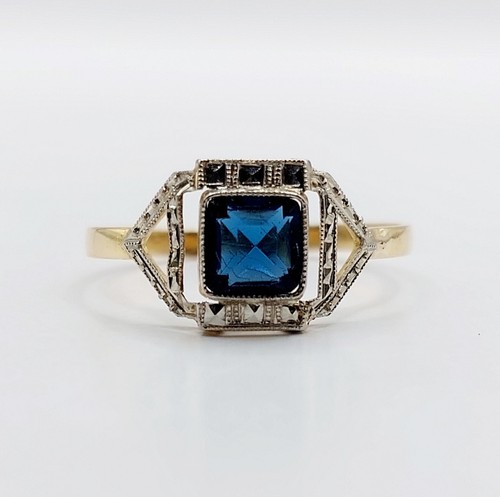 Anello art deco - , 18k