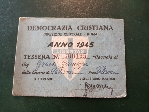 Tessera partito democrazia - tessera,