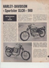 PUBBLICITA'  TEST MOTO HARLEY DAVIDSON SPORTASTER XLCH  900 1968 MAXIMOTO EPOCA
