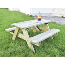 Gioco Tavolo da Pic Nic in Legno per Bambini Tavolino con Panche Seduta Giardino