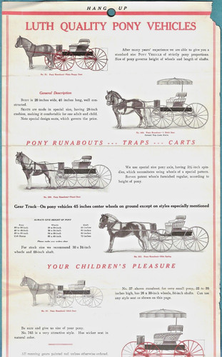 C1895 fold down pony carriages - c1895,