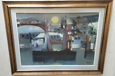 Lido Bettarini " Marina al Mattino" 1975 Dipinto Olio su Tela 70 x 50 + cornice
