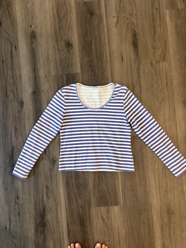 Top miu blu bianco - miu, righe