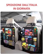 Organizer per lo Schienale dell'Auto con Supporto per Tablet, Bibite ecc.