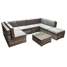 Set di sedie grigio polyrattan