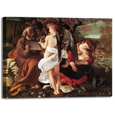 Caravaggio riposo fuga in Egitto quadro stampa tela dipinto telaio arredo casa