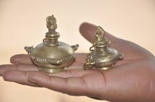 2 PC Vintage IN Ottone Piccolo Fatto a Mano Sottile Qualità Calamai