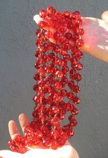 1FT Red glass beads prism