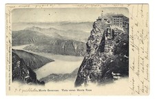 Cartolina Svizzera Monte Generoso Vista verso Monte Rosa vg 1903