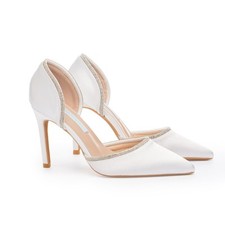 Tacchi da sposa con strass 10 cm - Bling raso stiletto scarpe da sposa cristalli