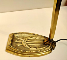 lampada da tavolo, con  base in ottone attr. Charles Schneider Francia 1930