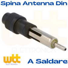 SPINOTTO ADATTATORE ANTENNA AUTORADIO DIN MASCHIO SENZA CAVO A SALDARE SPINA
