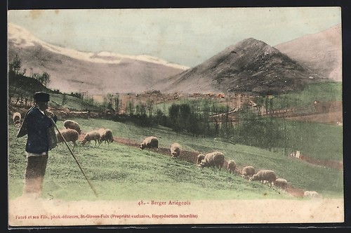 Cpa ariége berger ariégeois - ariége,,