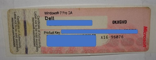Adesivo licenza originale dell - originale,