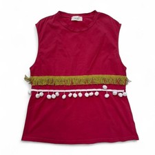 VICOLO Top canotta rosso rosa