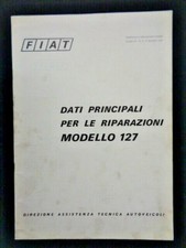 FIAT DATI PRINCIPALI PER LE RIPARAZIONI MODELLO 127 ANNO 1971