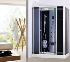 CABINA Doccia Idromassaggio 130X85 BLUETOOTH - VASCA PC TOUCH CROMOTERAPIA OZONO