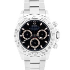 Orologio Rolex Daytona Cosmograph NERO Acciaio Inox Cronografo 40mm 116520