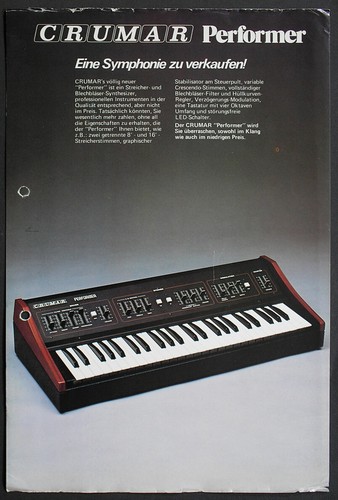 Brochure crumar performer - brochure,
