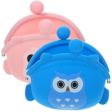  2 Pcs Portafoglio Per Ragazze Portamonete Silicone Piccola Borsa Di