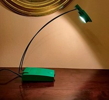 Lampada Da Scrivania Orientabile Anni 80 Originale Made In Italy Colore Verde 