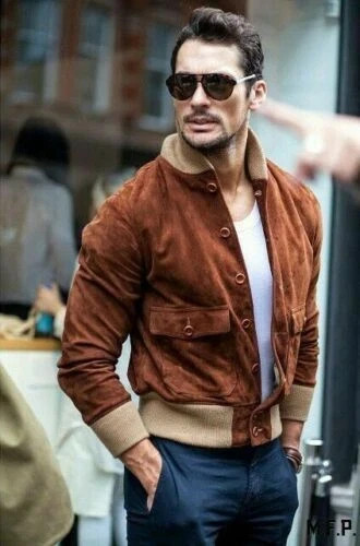 Bomber uomo marrone