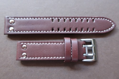 Brown leather strap 20mm - eu,