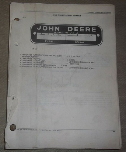 John deere 310a 310b - john,