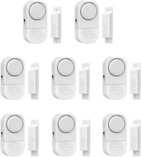 Set di 8 mini sensori antifurto magnetici per porte e finestre batterie incluse