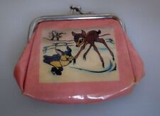 Borsellino portamonete Disney Bambi Biancaneve vintage 9 X 7,5 cm.