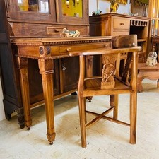 Studio Sedia Scrivania Legno Teak Arredo Etnico