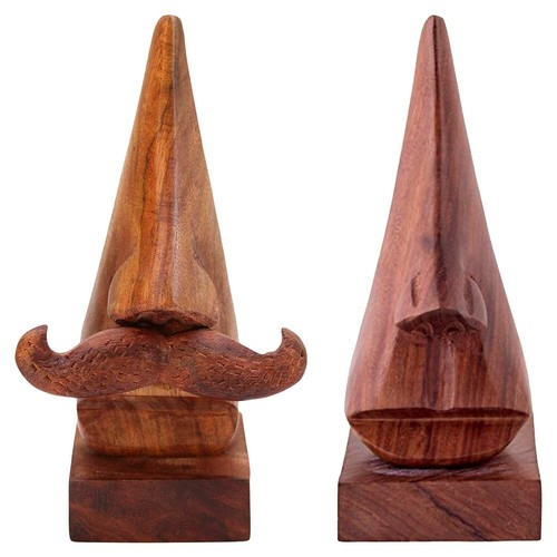 Fatto mano legno naso - a,