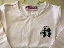 Maglietta bimba bianca manica lunga Monnalisa originale 3-4 anni