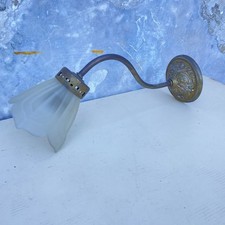 GRANDE ANTICA APPLIQUE IN OTTONE LAVORATO LAMPADA D'EPOCA